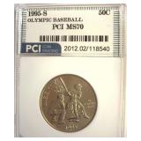 1995-S 50c Olympic Baseball PCI MS70