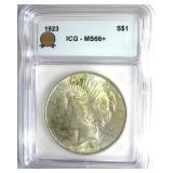1923 Peace ICG MS66+ LISTS $850