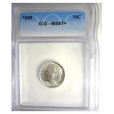 1959-D Dime ICG MS67+ LISTS $200
