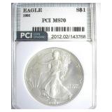 1992 Silver Eagle MS70 LISTS $1350