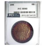 1886 Morgan PCI MS65 Fantastic Color