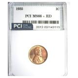 1935 Cent PCI MS66+ RD