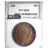 1886 Morgan PCI MS65 Lots of Color