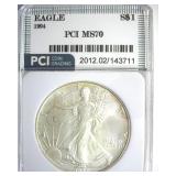 1994 Silver Eagle MS70 LISTS $9000