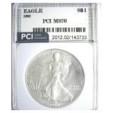 1992 Silver Eagle MS70 LISTS $1350