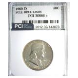 1960-D Franklin MS66+ FBL LISTS $3850