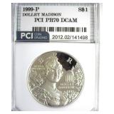 1999-P S$1 Dolley Madison PCI PR70 DCAM