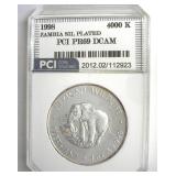 1998 Silver Plated Dollar PCI PR69 DCAM Zambia