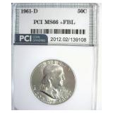 1961-D Franklin MS66+ FBL LISTS $17500