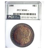 1896 Morgan PCI MS65+ Impressive Color