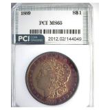 1889 Morgan PCI MS65 Golden Purple
