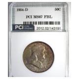 1954-D Franklin MS67 FBL LISTS $10000
