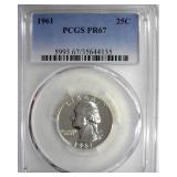 1961 Quarter PCGS PR67