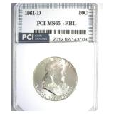 1961-D Franklin MS65+ FBL LISTS $900