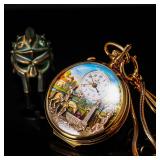Swiss Reuge Gilt Mechanical Automaton Music...