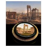 19th Century Italian 18K Gold Micromosaic...