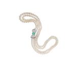 French Belle -poque c.1910 Diamond, Emerald and...