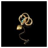 Victorian Gold Serpent Brooch, Turquoise, Ruby...