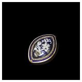 Georgian-Period 18K Gold Enamel, Micro-Mosaic...