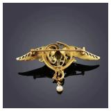 French 1900s Art Nouveau Antique 18K Gold...