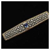 Buccellati-Style 18K Two-Tone Gold Sapphire and...