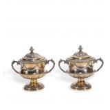 1915 Chester Sterling Silver Fully Gilded Tea...