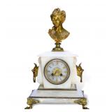 French Neoclassical Marble and Gilded Bronze...
