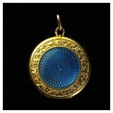 Art Nouveau (1880-1920) Antique 18K Gold Locket...