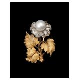 Italian Buccellati 18K Pearl and Diamond...