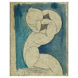 Amedeo Modigliani, 'Caryatid (Blue Caryatid /...