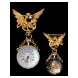 Multi-Wear Antique 18K Gold Chimera Gilt Carved...