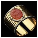 Repouss?? REPOSSI Two-Tone Gold Diamond Bangle...