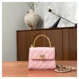 Chanel 22B Mini-Kelly Handbag, Sakura-Pink...