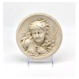 19th Century Italian High-Relief Marble Figural...