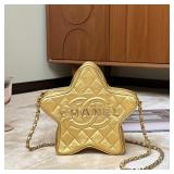Chanel Star-Shaped Crossbody Bag, Metallic-Gold...