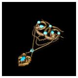Victorian 19th-Century 21-Carat-Gold (88.45%...