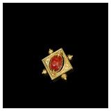 Victorian Egyptian-Revival Gold Swivel Brooch,...