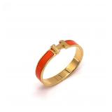 Herm??s Clic-H Bracelet, Orange Enamel