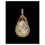 19th Century European 18K Gold Miniature...