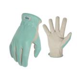 $13 Women's Medium Green Full Grain Goatskin Glove