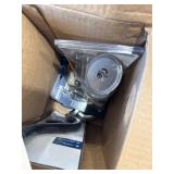 Assorted plumbing items. Opened boxes.