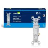 $8 Leviton 15 Amp Single-Pole Switch, White...