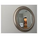 36' Round Silver Mirror