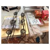 Tea light candles and 2 metal nest candle holders