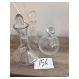 3 Glass Decanters