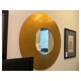Gold circle mirror 42' diameter