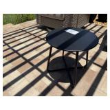 Small black metal table