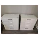 2 white nightstands