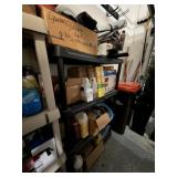 Assorted Garage shelf contents