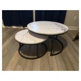 Faux Marble Nesting coffee tables